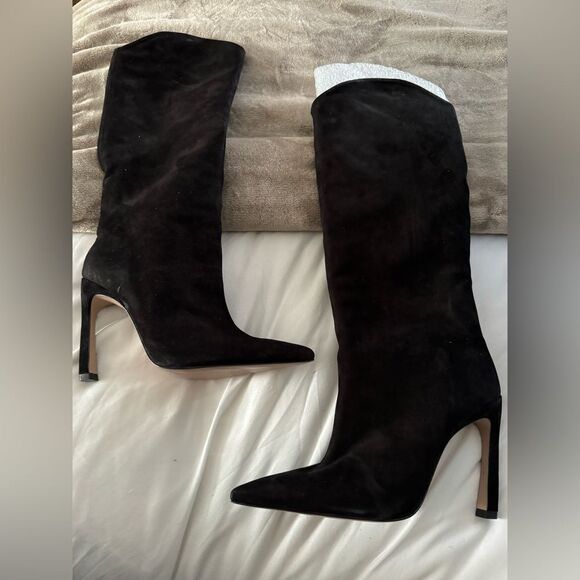 NEW SCHUTZ MARYANA HEEL SCULPT BOOT BLACK - Picture 6 of 6